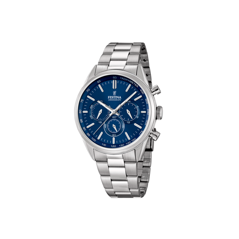 Reloj Festina hombre acero esfera azul timeless F16820/2