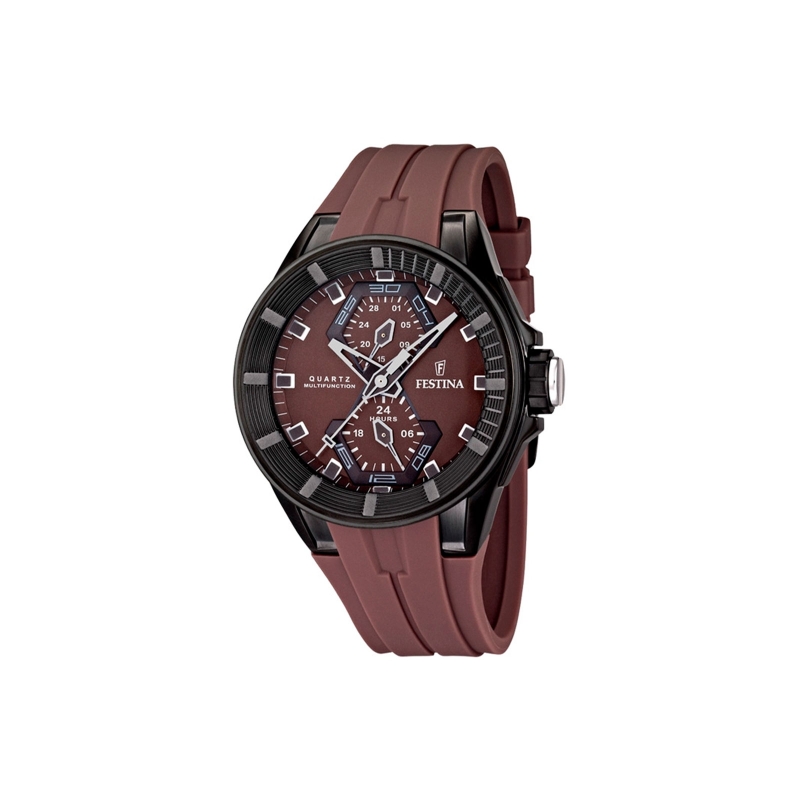 Reloj Festina hombre esfera marrón y correa caucho F16612/2