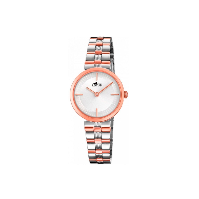 Reloj Lotus mujer esfera blanca y correa plata y rosa 18542/2 - Joyerías  Sánchez