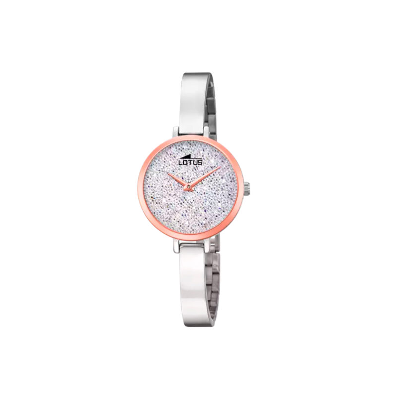 Reloj Lotus mujer esfera gris y bisel oro rosa 18563/1