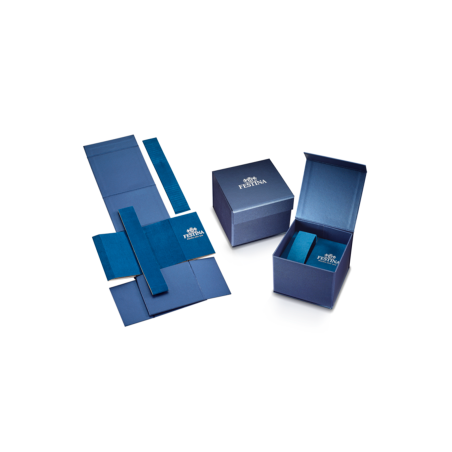 Reloj Festina hombre Timeless Chronograph esfera azul con detalles dorados F20285/3