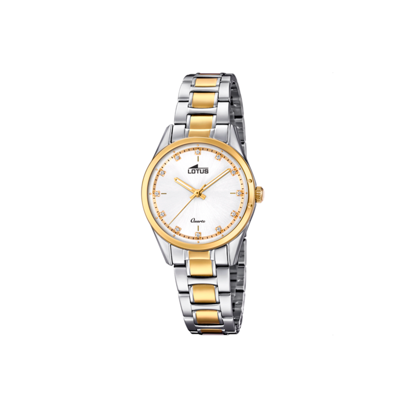 Reloj Lotus mujer bliss acero bicolor esfera blanca 18386/1