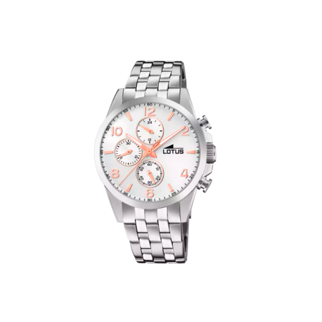 Reloj Lotus hombre plateado y correa acero inoxidable 316L 18629/1