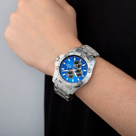 Reloj Festina hombre Multifunción esfera azul correa acero F20445/4