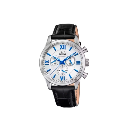 Reloj Jaguar hombre Acamar esfera blanca y correa cuero marrón J884/1