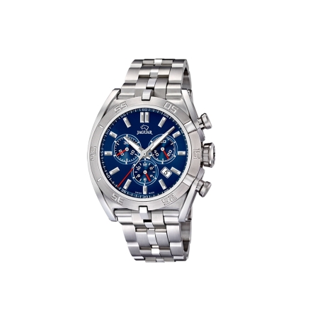 Reloj Jaguar hombre esfera azul y correa plateada J852/3