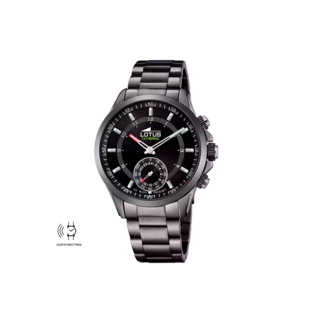 Reloj Lotus hombre Connected esfera negra correa acero 18807/2