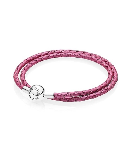 Pulsera Pandora cuero rosa 5907834CHP