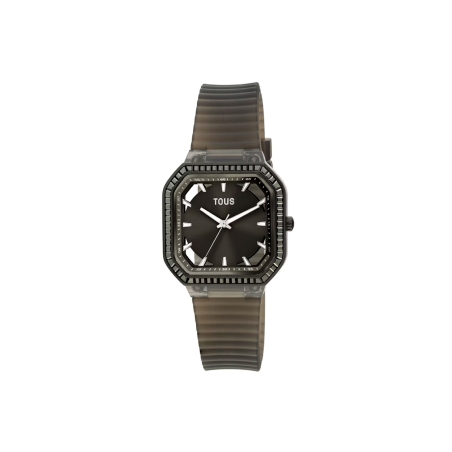 Reloj Tous analógico de acero con zirconitas Gleam Freshs negro 200351060