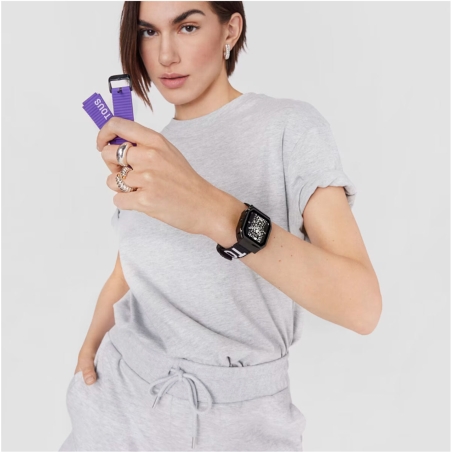 Reloj Tous smartwatch con correa de nylon y correa silicona lila B-Connect 200351075