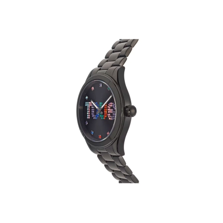Reloj Tous analógico con brazalete de acero IP negro y cristales T-Logo 200351113