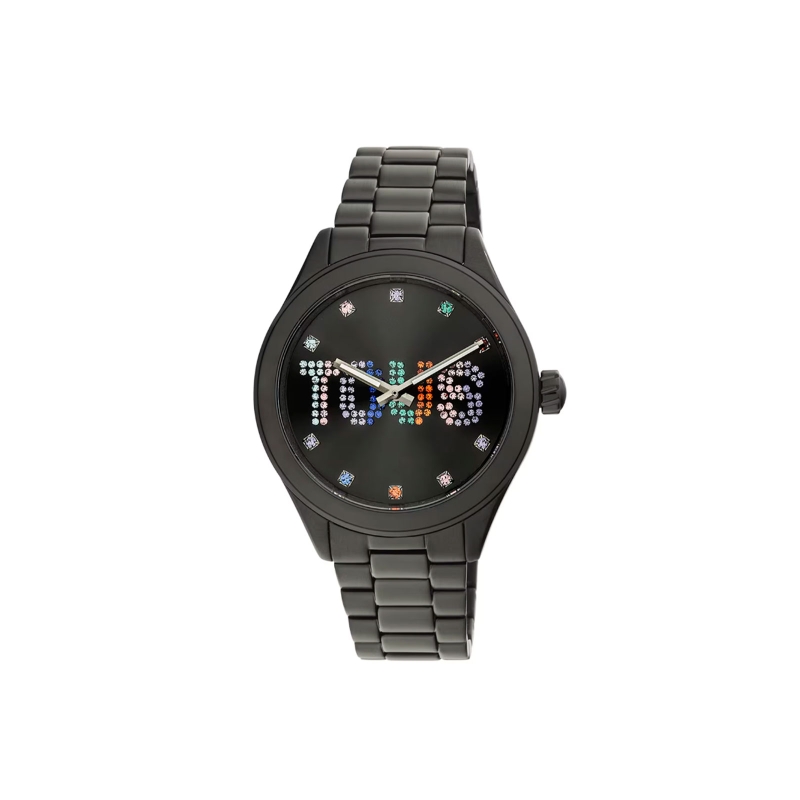Reloj Tous analógico con brazalete de acero IP negro y cristales T-Logo 200351113 Reloj Tous analógico con brazalete de acero IP negro y cristales T-Logo 200351113