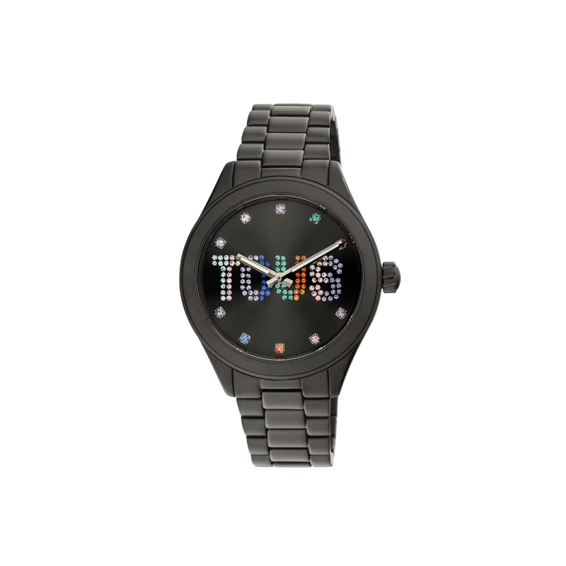 Reloj Tous analógico con brazalete de acero IP negro y cristales T-Logo 200351113