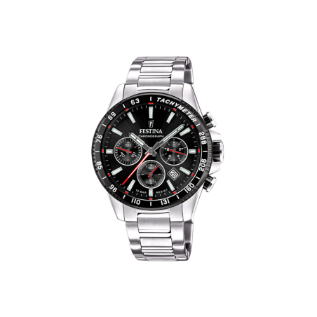 Reloj Festina acero hombre timeless esfera negra F20560/6