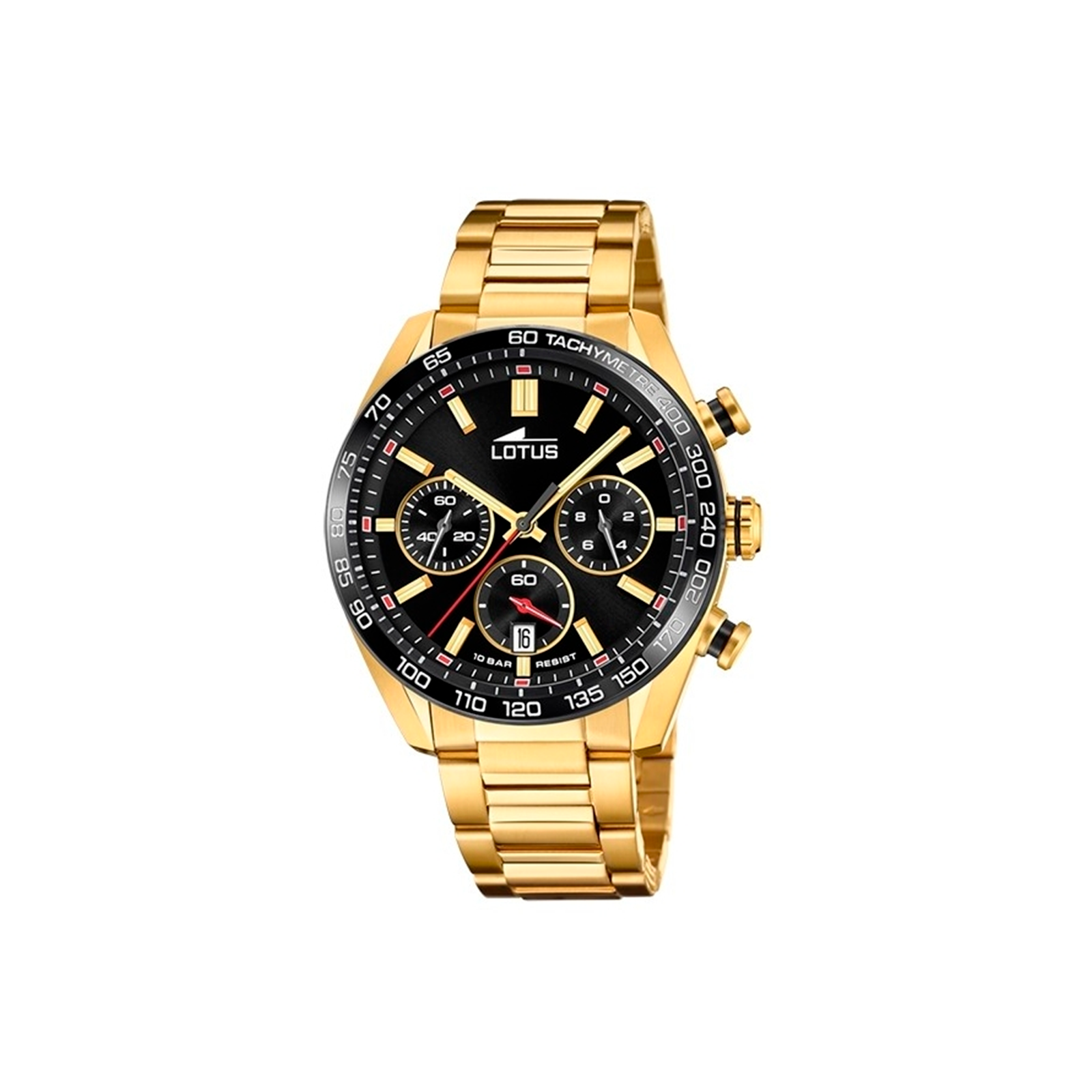 Reloj Lotus hombre Minimalist esfera negra acero dorado IP 18917/6