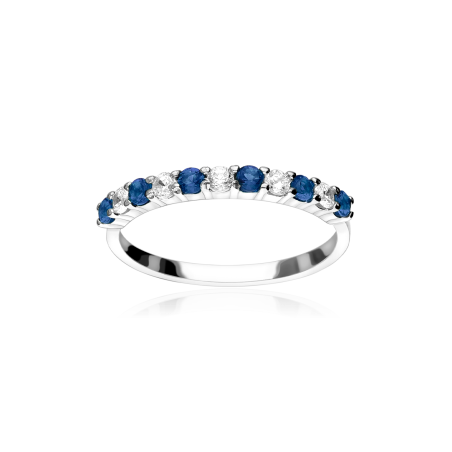 Anillo "Classic" Oro Blanco 18k Azul