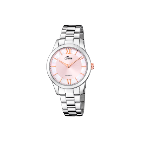 Reloj Lotus acero mujer trendy esfera rosa 18889/2