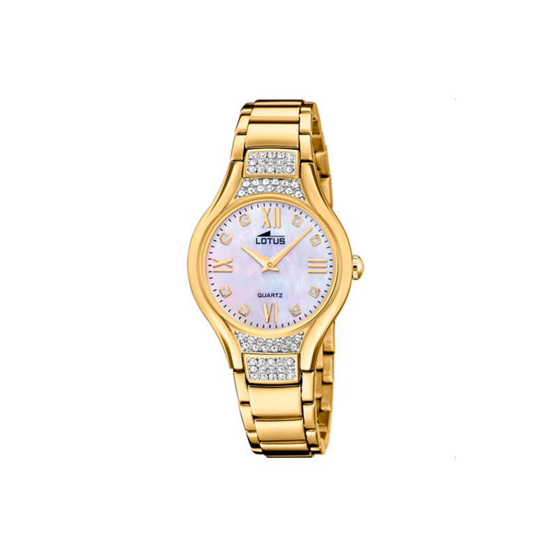 Reloj Lotus bliss mujer acero recubrimiento oro esfera beige 18911/1