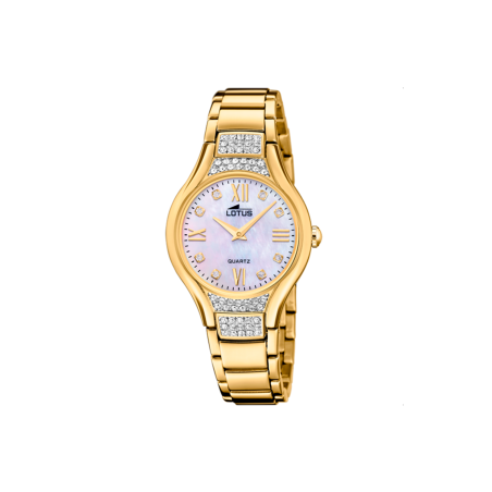 Reloj Lotus bliss mujer acero recubrimiento oro esfera beige 18911/1