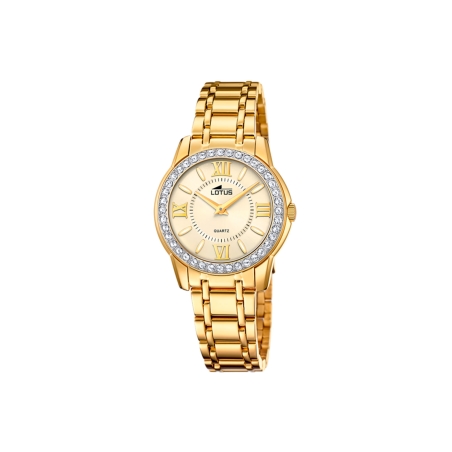 Reloj Lotus bliss mujer acero dorado esfera beige 18888/2