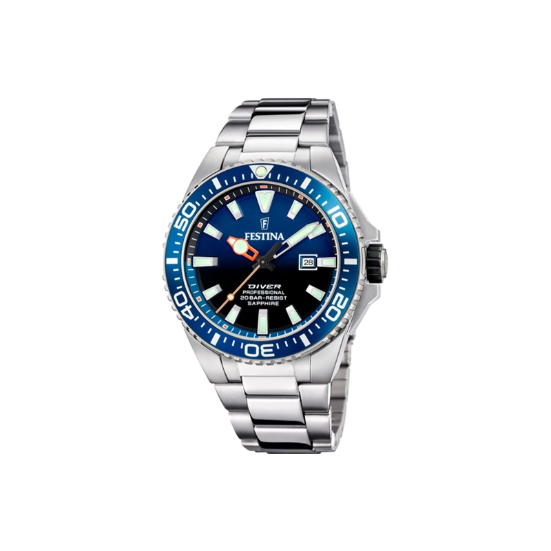 Reloj Festina acero hombre automatico esfera azul F20663/1 - Joyerías  Sánchez