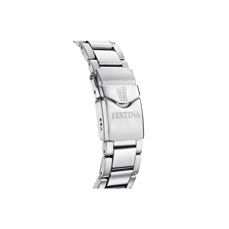 Orologio Automatico Uomo Festina F20536/4 - Cassa In Acciaio 42.8mm - Vetro Zaffiro - Quadrante Nero Con Indici Applicati