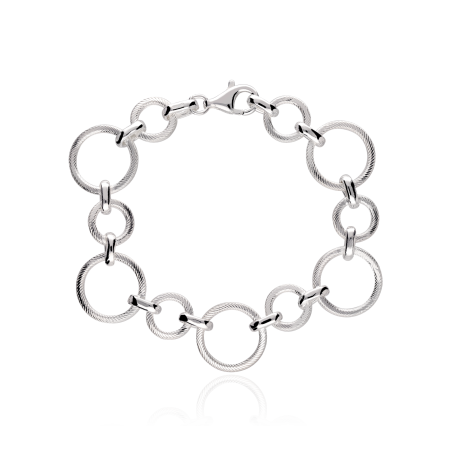 Pulsera "Krug" Plata primera ley eslabones circulares