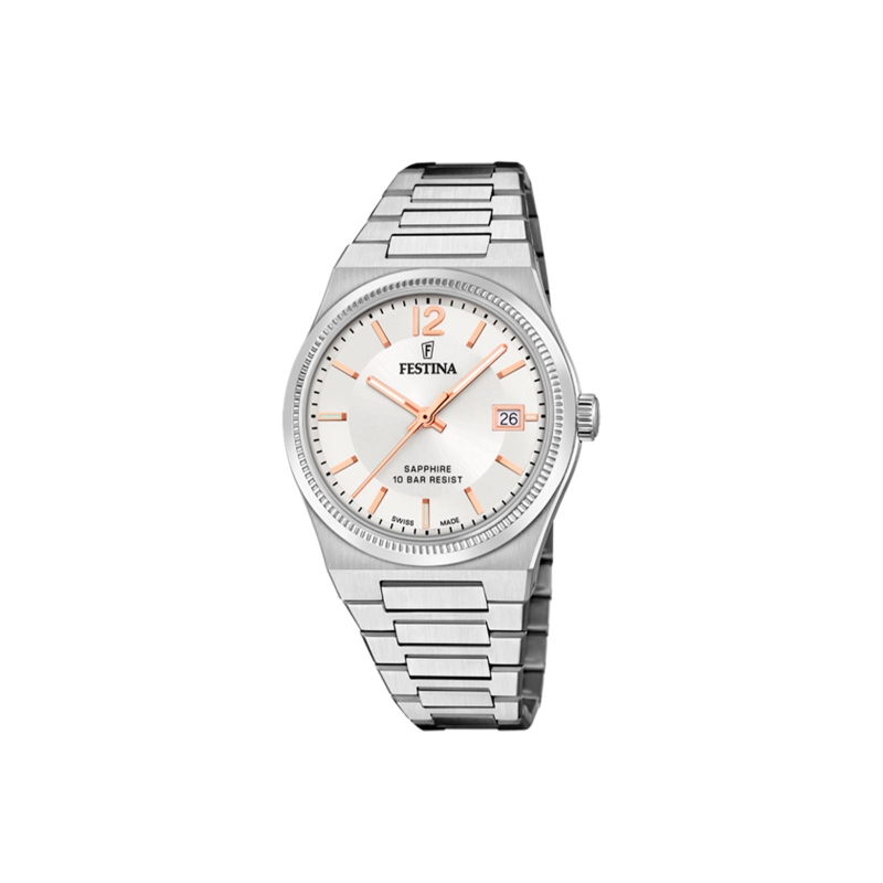 Reloj Festina swiss made acero inoxidable mujer F20035/2