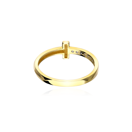 Anillo "Duna" Oro 18k y circonitas