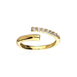 Anillo Oro 18k y Circonitas "Ahaus"
