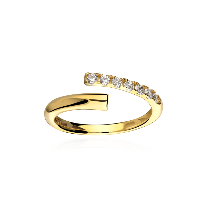 Anillo Oro 18k y Circonitas "Ahaus"