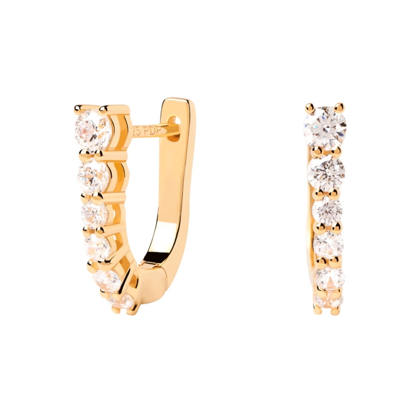 Pendientes Pdpaola rise plata con recubrimiento en oro 18k AR01-804-U