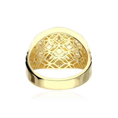 Anillo "Bisoglio" Oro 18k y circonitas