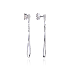 Pendientes  Grace  Oro Blanco 18k Diamantes