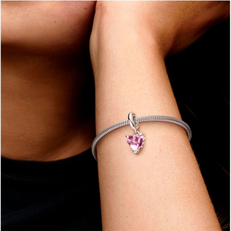 Charm Pandora Colgante Árbol de la Familia y Corazón Rosa 792654C01