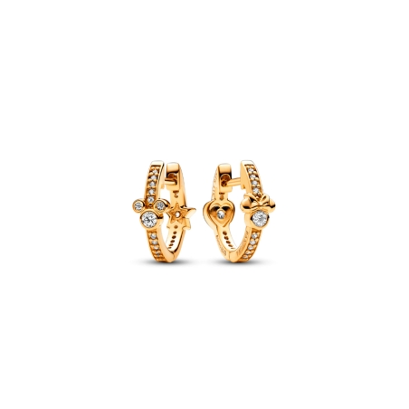 Pendientes Pandora de Aro Mickey Mouse y Minnie Mouse de Disney 262959C01