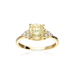 Anillo  Yellow  Oro amarillo 18k y circonitas