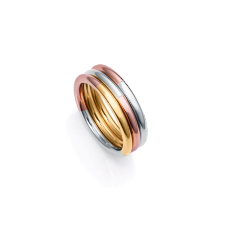 Anillo Viceroy Chic acero tricolor en Ip dorado e Ip rosado acero 75340A01