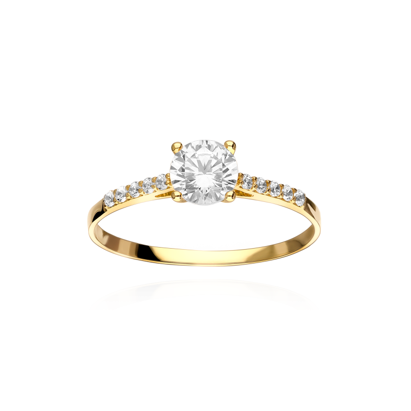 Anillo "Asya" Oro Amarillo 18k circonitas