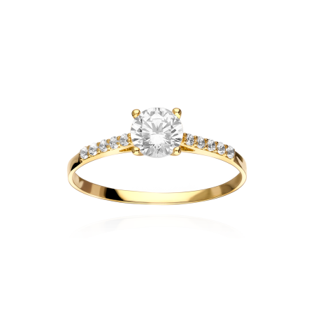 Anillo "Asya" Oro Amarillo 18k circonitas