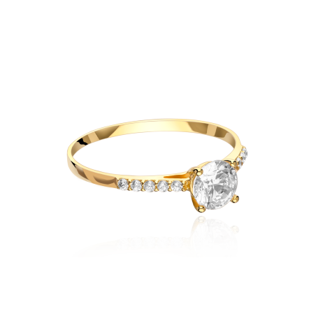 Anillo "Asya" Oro Amarillo 18k circonitas