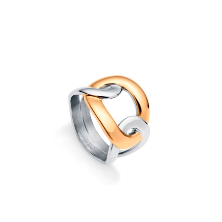 Anillo Viceroy Chic de acero e IP dorado 75310A01