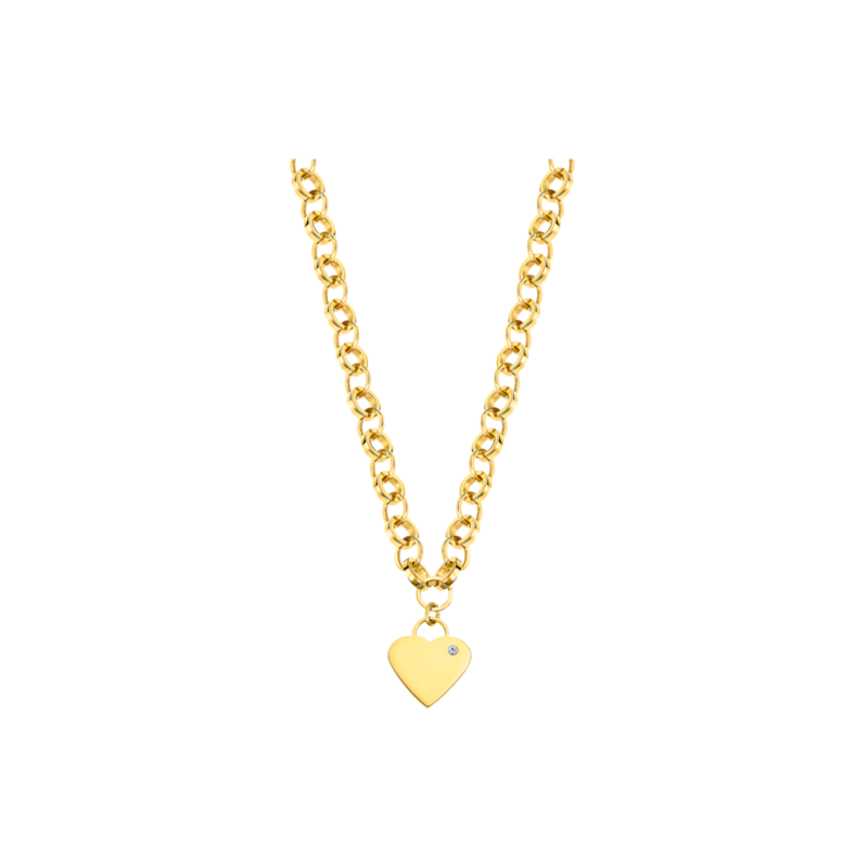 Collar Lotus style acero dorado mujer LS2271-1/2