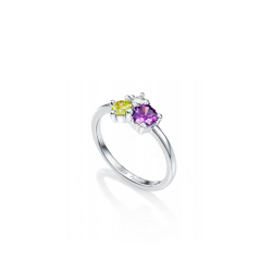 Anillo Viceroy plata de ley con baño de rodio y piedras de color 7094A014-59