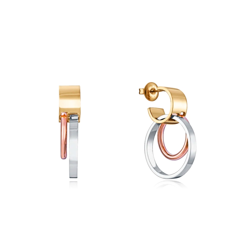 Pendientes Viceroy Air de acero en Ip dorado e Ip Rosa 14087E01019