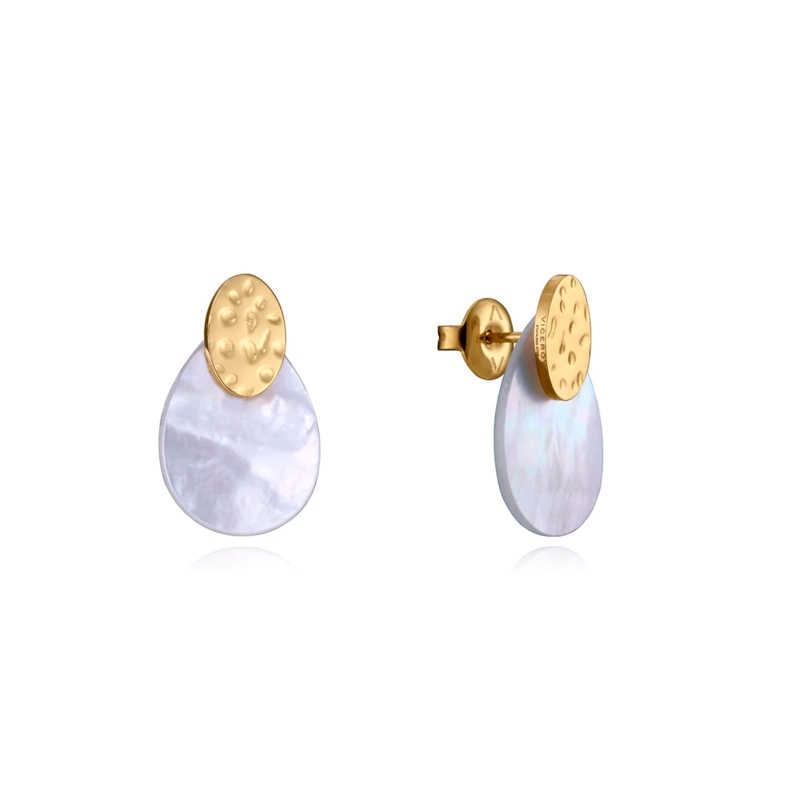 Pendientes Viceroy Chic de acero Ip dorado y madre perla 14079E01012