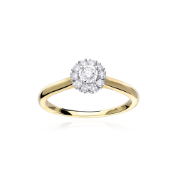 Anillo Oro 18k y Diamantes 0.25cts "Gardenia"