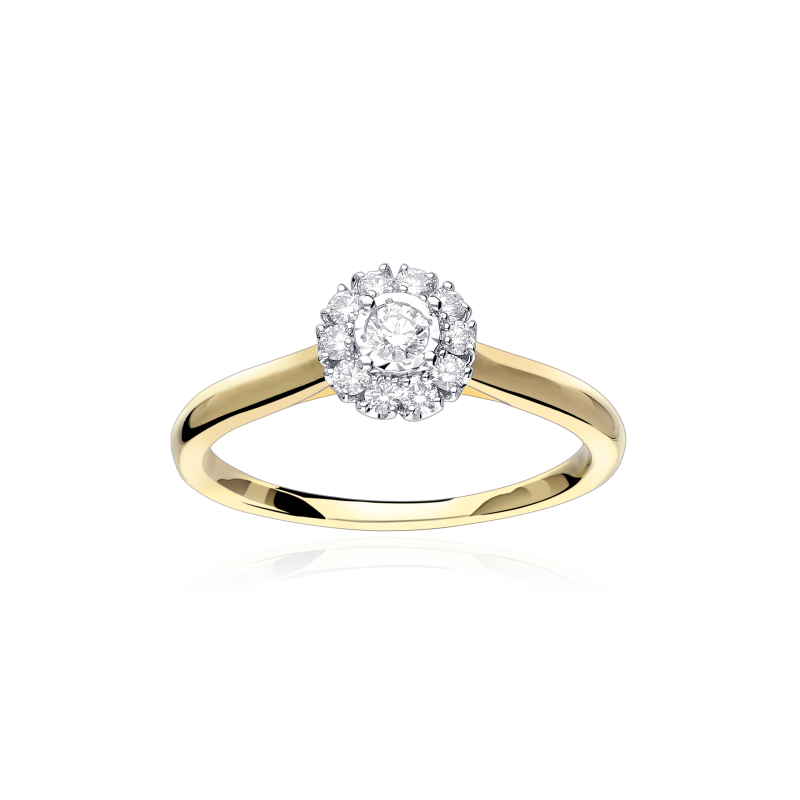Anillo Oro 18k y Diamantes 0.25cts "Gardenia"