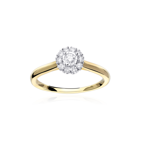 Anillo Oro 18k y Diamantes 0.25cts "Gardenia"