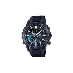Reloj Casio Edifice acero negro correa resina ECB-40PB-1A